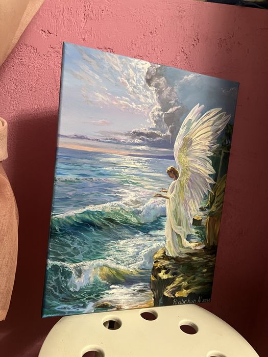 Obraz olejny Anioł nad morzem 40*30
