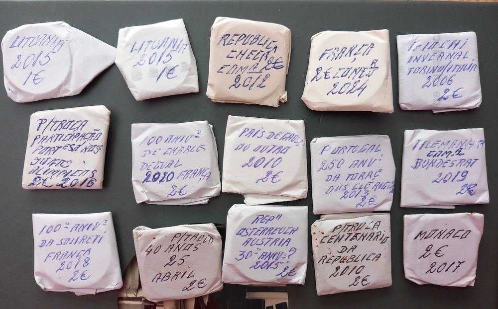 Moedas do Euro de Varios Paises