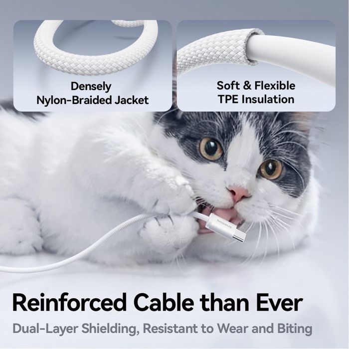 Кабель з чіпом Baseus 100W Type-C to Type-C 200см Швидка Зарядка USB-C