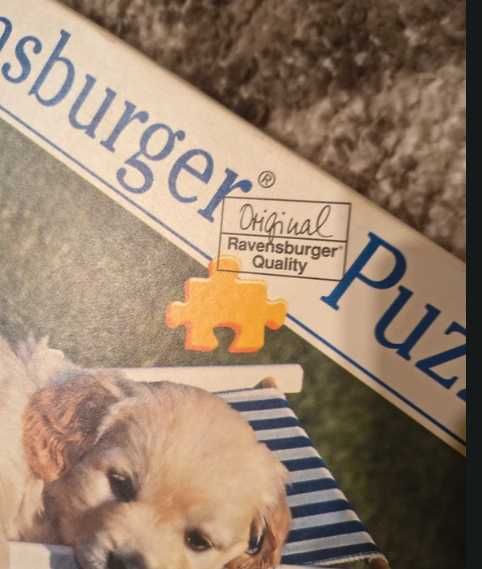 Puzzle ravensburger szczeniak retriever niekompletne