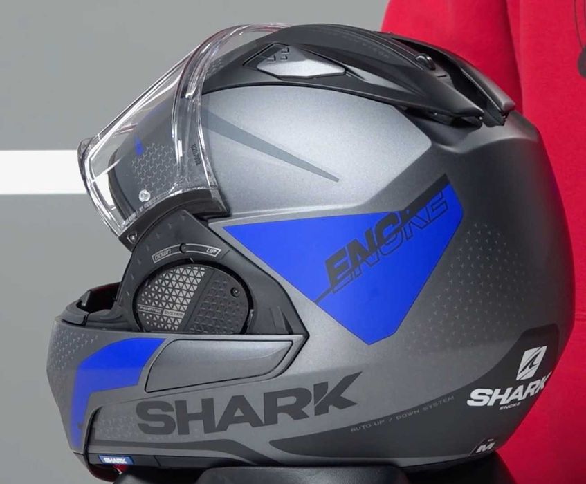 Capacete NOVO Modular Shark Evo GT Encke Mat Blue (45% DESCONTO) Tam S