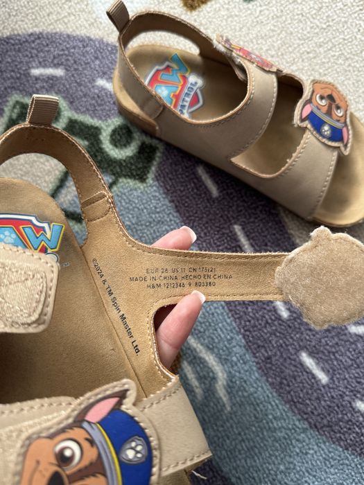 Сандалі для хлопчика босоніжки h&m paw patrol щенячий патруль літнє взуття 28 розмір устілка 17см