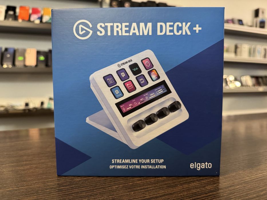Elgato Stream Deck + White Audio Mixer Poznań Długa 14