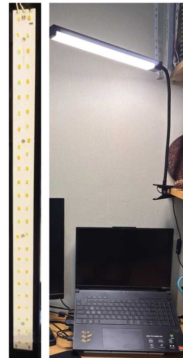 Лампа настільна на прищіпці 10W 50 led