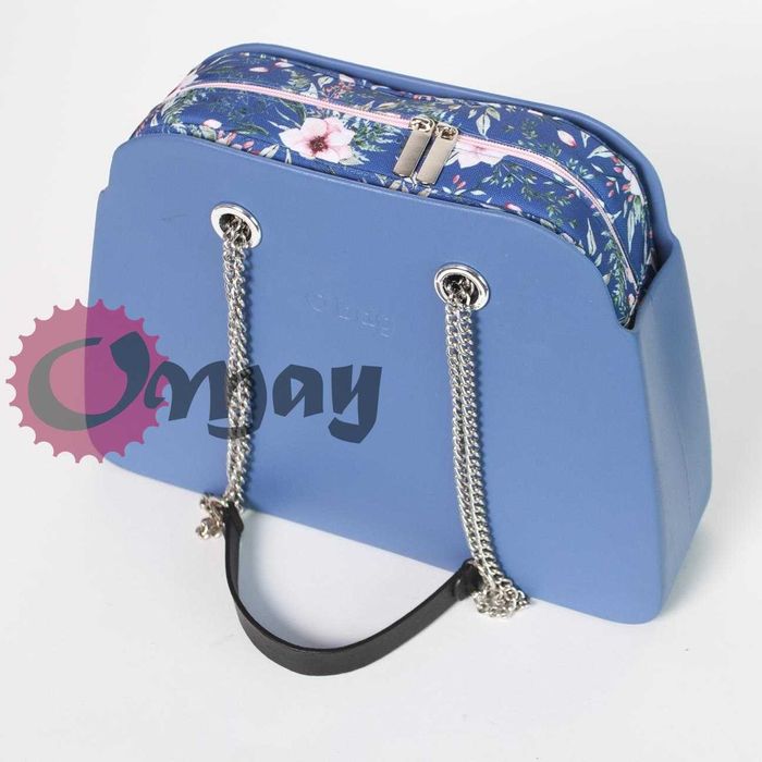 organizer OBAG REVERSE niebieskie róże 2 kieszenie wkład VIP OMAY