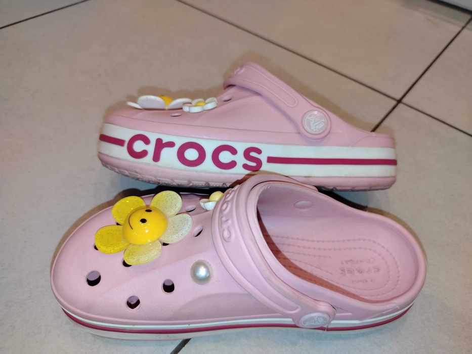 CROCKS classic hole sandały J1 32-33 20cm różowe dla dziewczynki