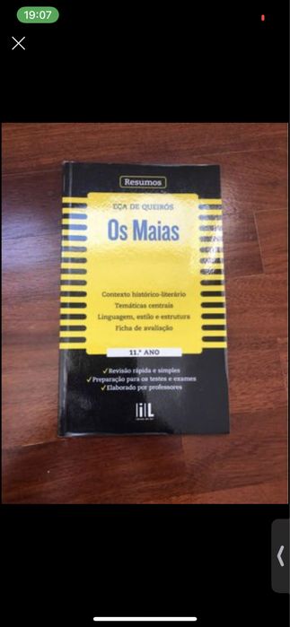 Livro de apoio de Língua Portuguesa - Os Maias de Eça de Queirós - 11°