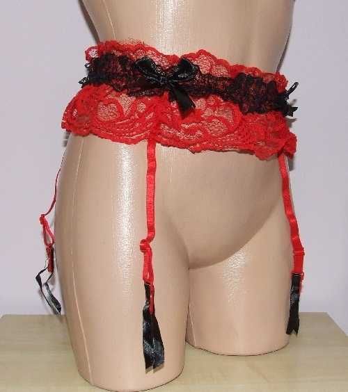 Pas do pończoch koronkowy