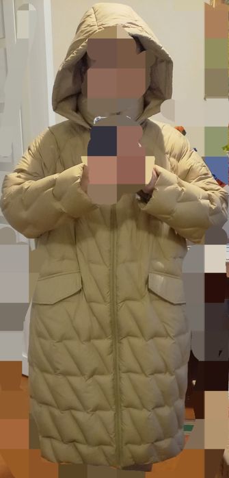 Тепле стьобане пухове пальто качиний пух