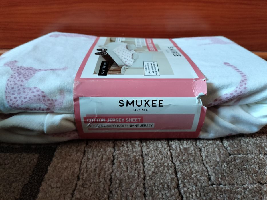 Bawełniane prześcieradło jersey Smukee, 160x200 cm