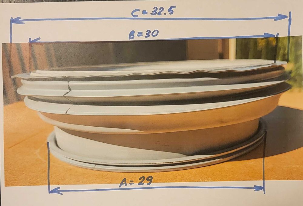 Kołnierz fartuch gumowy pralki POLAR PDS 585