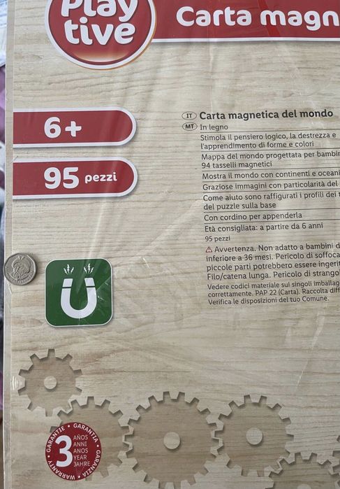 Магнітна карта світу Play tive