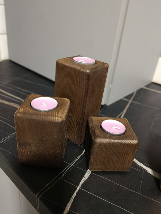 дерев'яні підсвічники