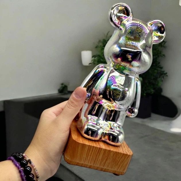 3D нічник світильник Bearbrick RGB 8 кольорів 20 см