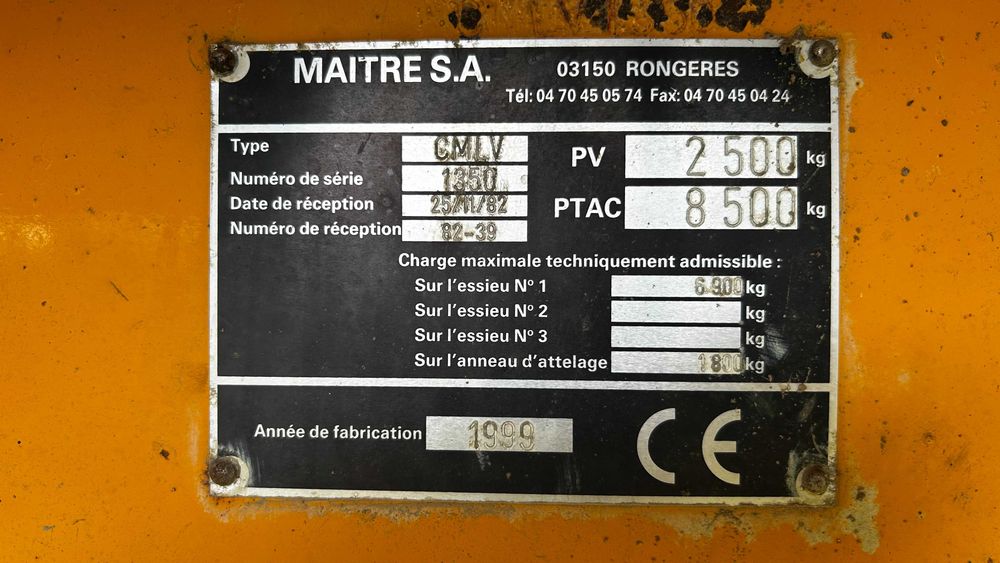 Rozrzutnik obornika MAITRE 6 ton