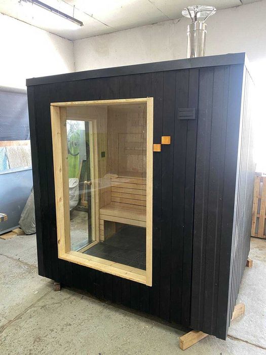 Sauna ogrodowa z piecem na drewno