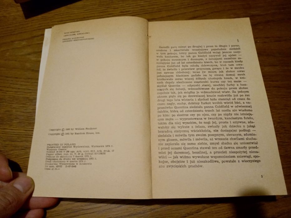 William Faulkner Absalomie