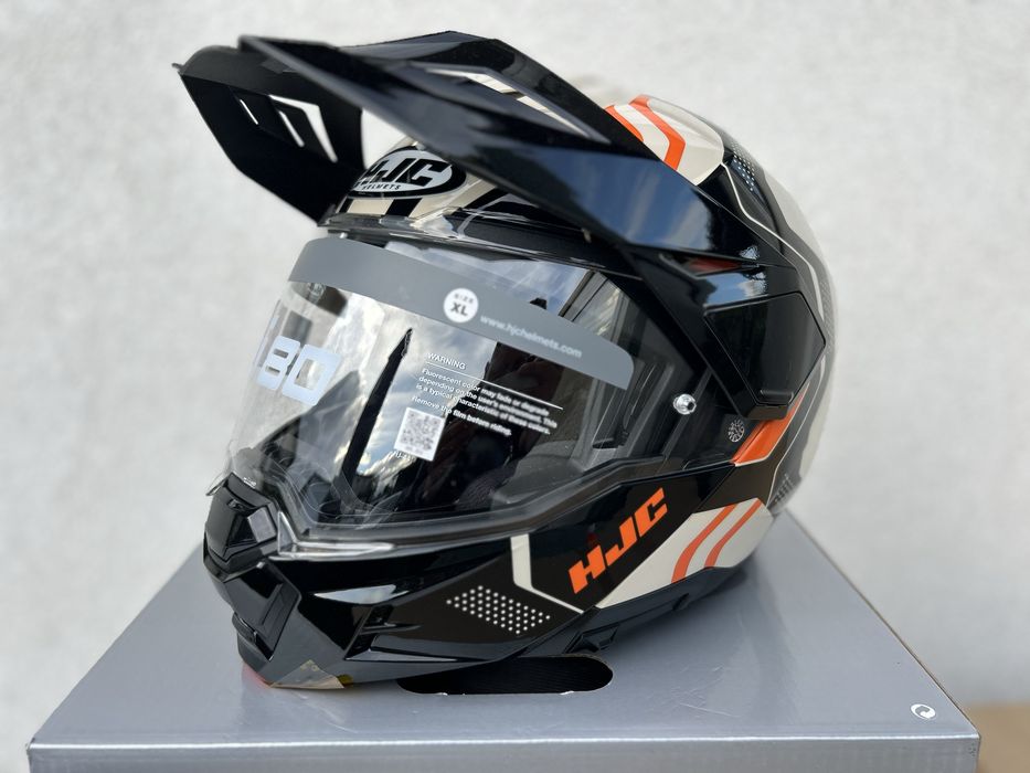 Kask motocyklowy szczekowy adventure HJC i80 Velly rozmiar XL, Blenda!