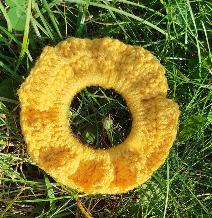 Gumka scrunchie na szydełku