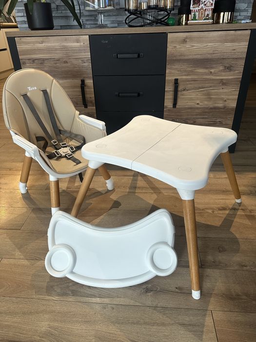 Krzeselko do karmienia stoliczek 2w1 Caretero Tuva beż