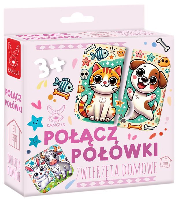 Gra Połącz Połówki Zwierzęta Domowe Kangur Nowa Nieużywana