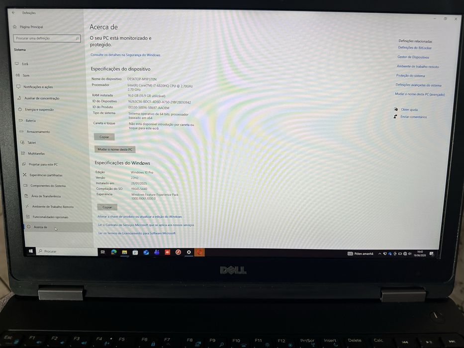 Portatil dell i7 vpro