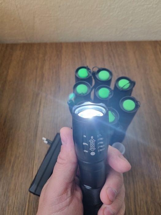 Ліхтарик світлодіодний LED T6 тактичний на акумуляторах 18650 / ААА