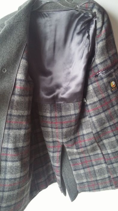 Płaszcz Próchnik wełniany szary m/l