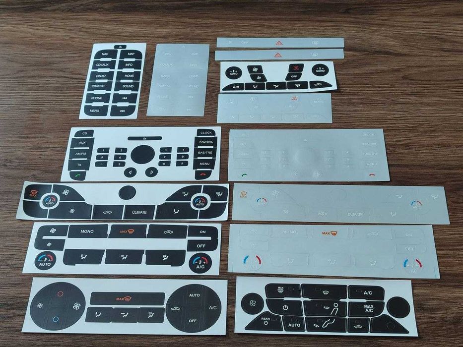 Наклейки на кнопки Renault VW Audi Mercedes Ford Citroen BMW Opel