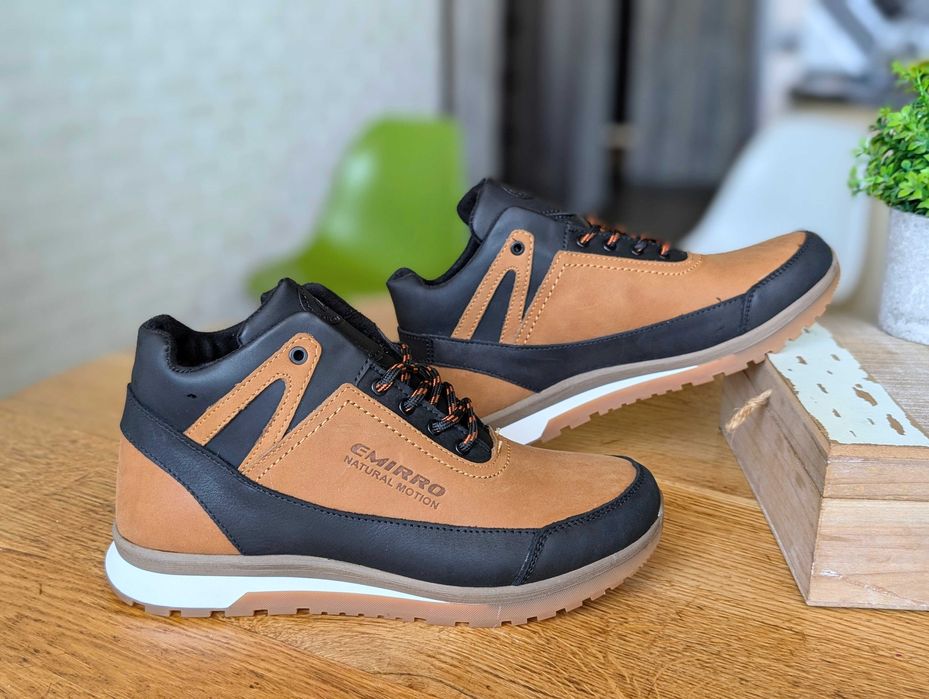 Чоловічі зимові черевики натуральна шкіра теплі і зручні БОтинки мужск