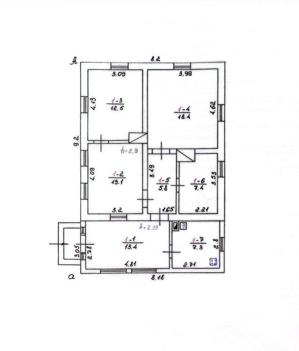 Продаж цегляного будинку 78м². 4 кімнати. 33 сотки. ГАЗ. ЦЕНТР. ID:813