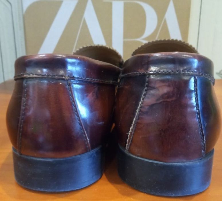 Продам мужские кожаные оригинальн туфли лоферы Zara man . Испания