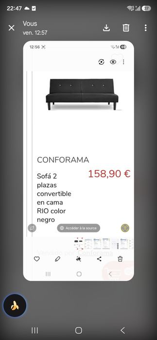 Sofa cama preto 2 or 3 pers e cama muite fazil