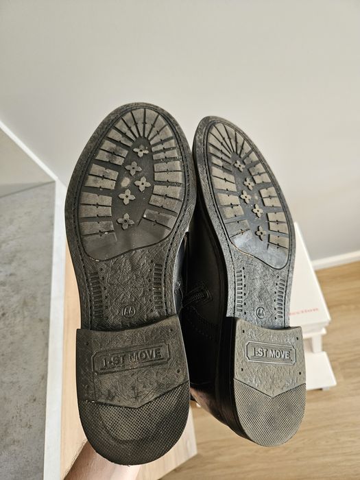 Buty męskie zimowe trzewiki ocieplane skórzane skóra Polbut 44