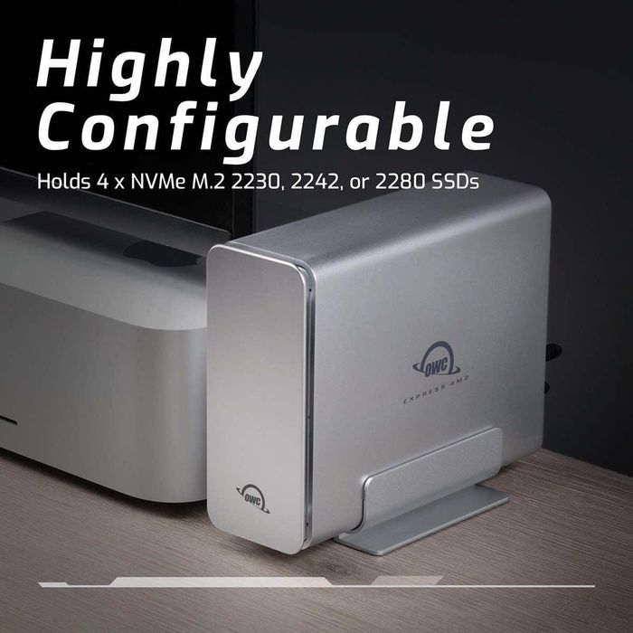 OWC Express 4M2 Obudowa 4x M.2 NVMe SSD USB4 | Thunderbolt | 40 GB/s