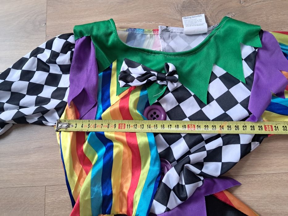 Klaun clown sukienka strój przebranie 128-134
