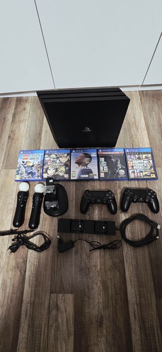 Ps4 Pro 1TB SSD / Model 7216B /2 Pady 2* Move /5 Gier/ Zestaw vr Ready