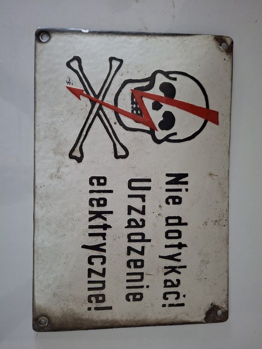 Stara tabliczka emaliowana