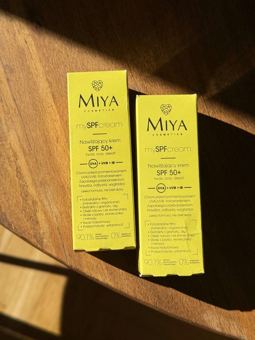 NOWY Nawilżający krem SPF 50+ twarz/ oczy/ dekolt kosmetyki MIYA