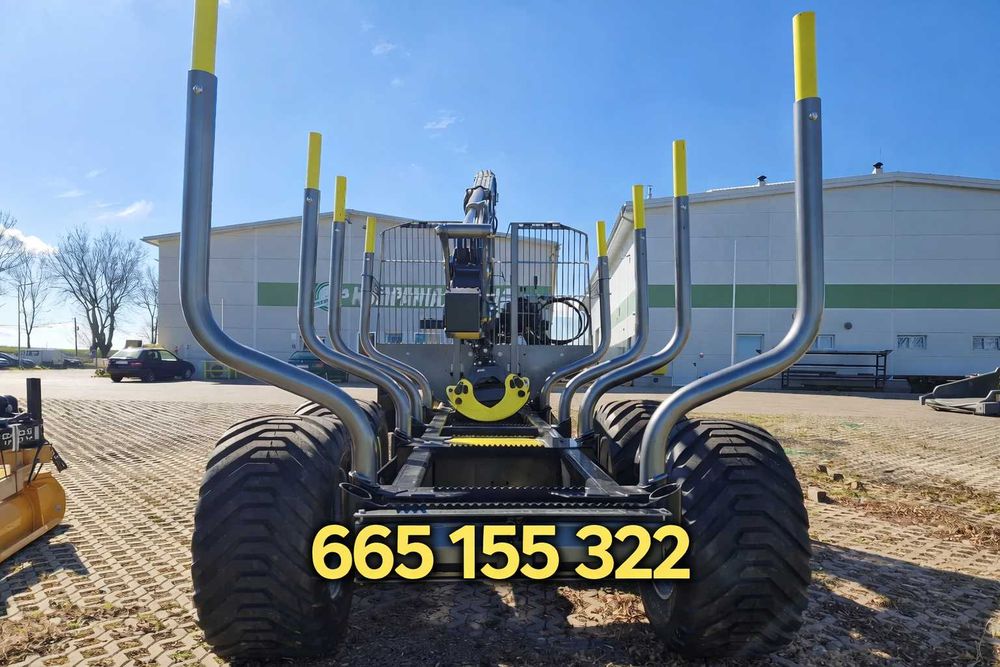 PALMS 14D 5.75   Przyczepa leśna do drewna 14 ton z żurawiem 7,5 m