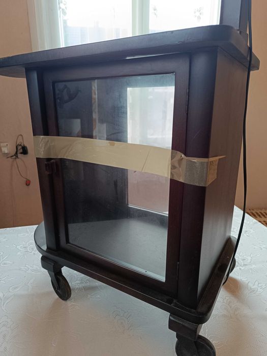 UNIKAT! Lampa podłogowa T.A.M.D.E. z barkiem TEAK & D.R.G.M. ok. 1958 r