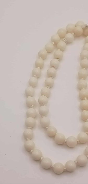 Naszyjnik korale biały koral 2124