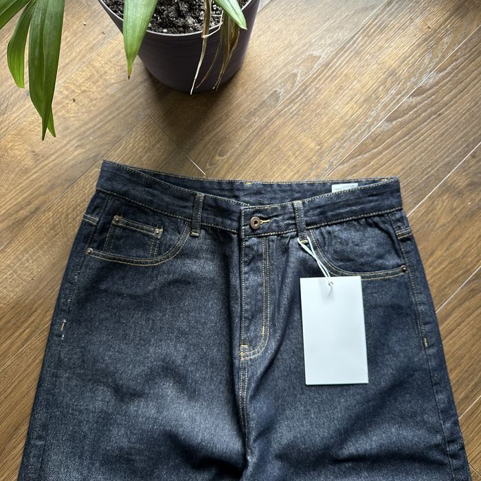 Raw Denim Wide Blue Baggy Jeans Сині Широкі Джинси Сирий Денім Racer Jaded London Skater y2k sk8 Bootcut Буткат Базові Штани Синие Opium опиум Джинсы