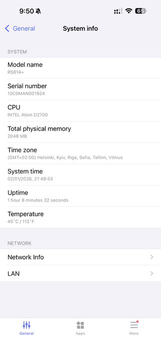 NAS сервер Synology RS814+