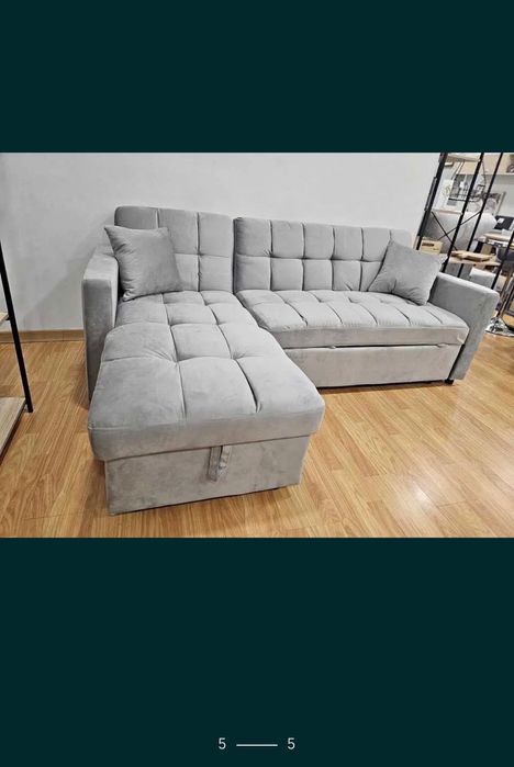 Sofá cama novo! Cinza claro