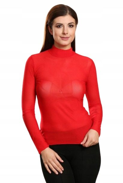 Violana Czerwona Bluzka Długi Rękaw R. 3Xl