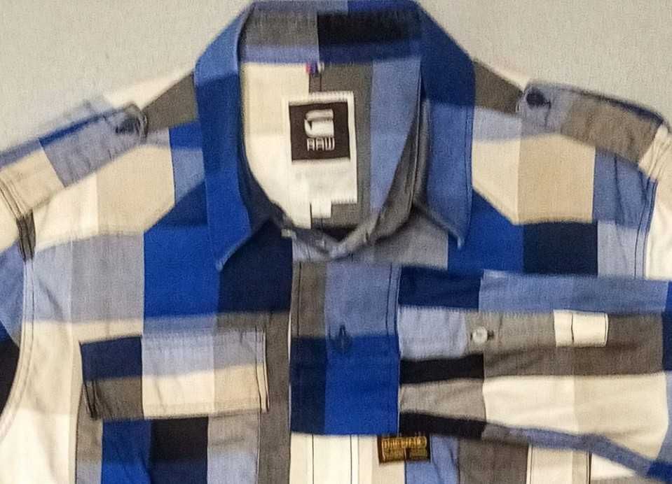 G-Star Raw Oryginalna koszula długi rękaw kratka  Roz.L