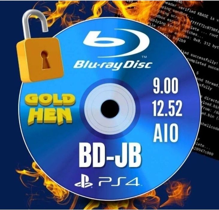 Диск Bluray BD-R Playstation 4 PS4 9.0/12.52‼️Slim/Fat/Pro‼️[GoldHEN]