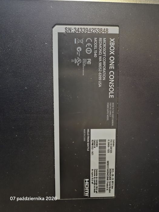 konsola Xbox One model 1540