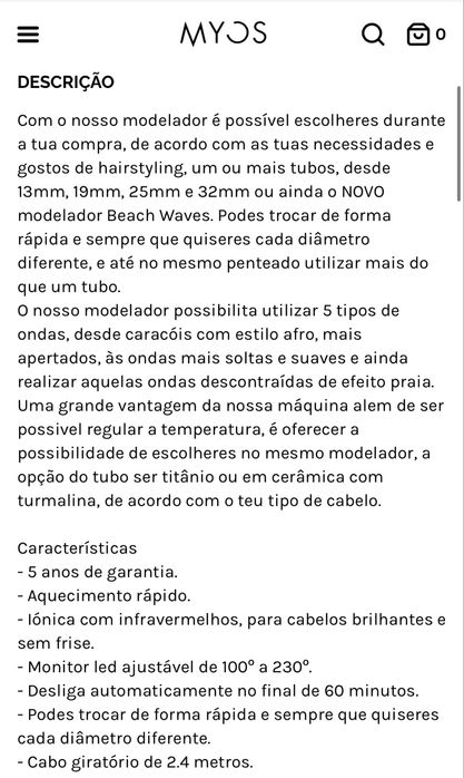 Modelador caracóis da MYOS